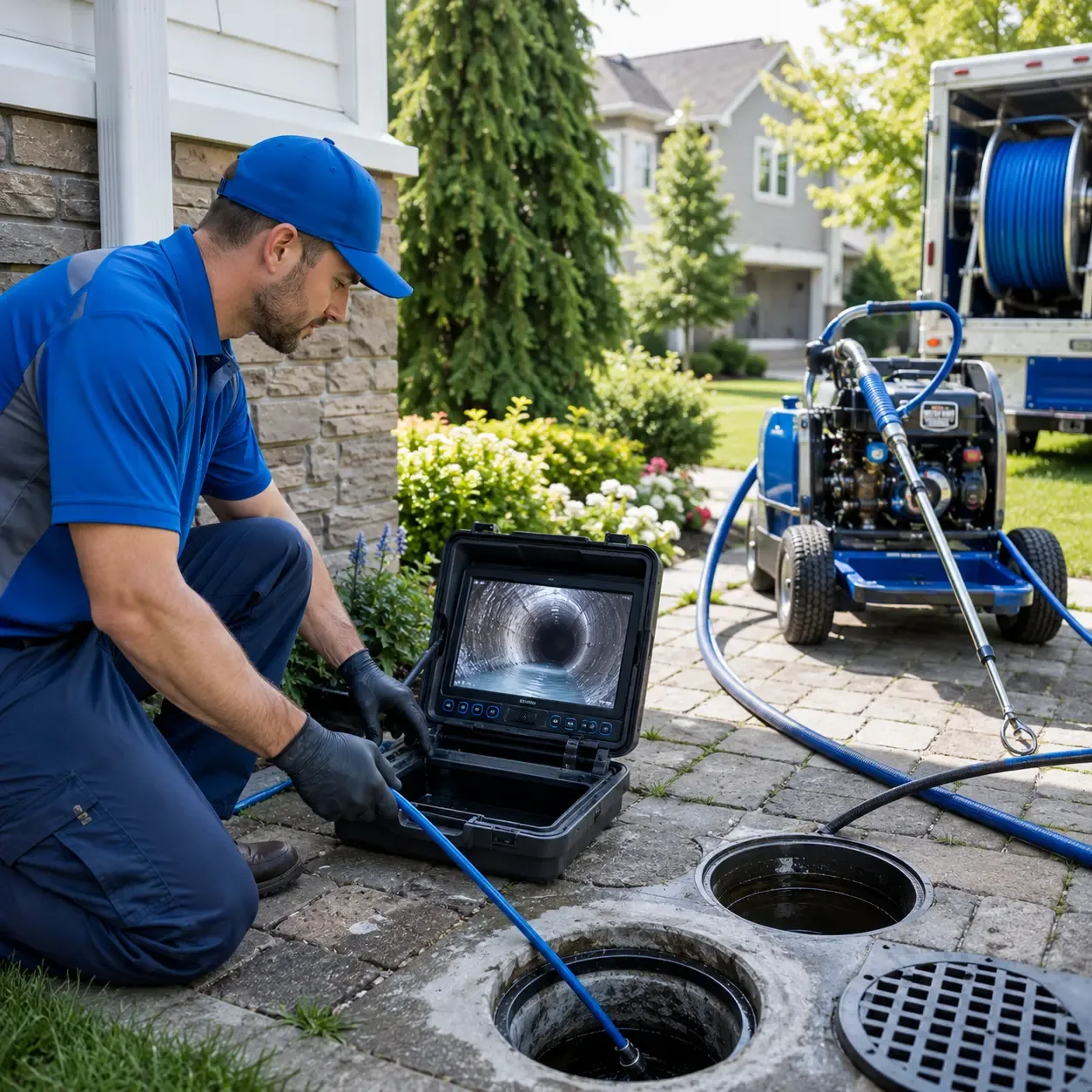 Outdoor drain cleaning professionals serving New Paris, IN