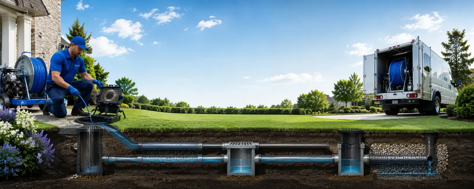 Outdoor drain cleaning information for New Paris, IN
